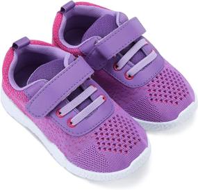 img 4 attached to USA Mall Toddler Running Shoes Boys Girls | Lightweight & Breathable Sneakers | Washable Strap Athletic Tennis Shoes for Kids' Running and Walking