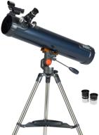 discover the celestron 31036 astromaster lt 76az: awe-inspiring views and stellar gazing with this blue astronomical telescope logo