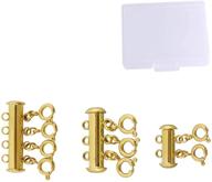 🔗 3pcs gold necklace spacer clasp: layering, detangling and locking connector for layered bracelets and jewelry crafts logo