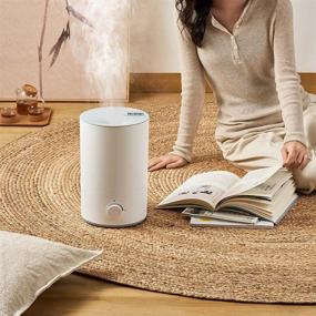 img 1 attached to 🌿 Premium 4.2L Top Fill Humidifier for Bedroom, Living Room, and Plants – Cool Mist, Ultrasonic Technology, Essential Oils Compatible – Ideal for Kids, Babies, and Whole House Usage – White