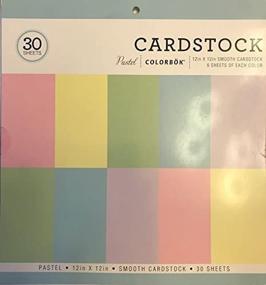 img 3 attached to Smooth Cardstock Paper Pad in Pastel Shades - 12x12 Inch by Colorbok