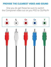 img 2 attached to 🔌 URWOOW HD Component AV Cable - Compatible with PS2/PS3/PS3 Slim and HDTV-Ready TV (5-Wire)
