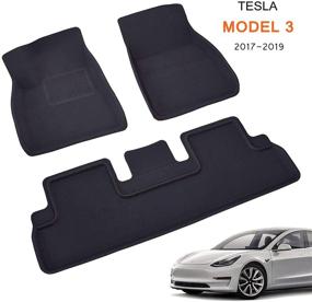 img 3 attached to 🔥 Premium Tesla Model 3 Floor Mats: All-Weather, Anti-Slip, Custom Fit & Waterproof