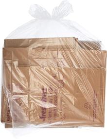 img 1 attached to 🗑️ 65 Gallon Clear Trash Bags, 50 Count with Ties - Premium Recycling Plastic Garbage Bags