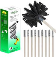 dryer duct cleaning kit: ultimate lint remover brush sweep - 12ft extension, 9 rods + 1 brush head - drill or non-drill use logo