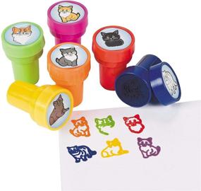 img 1 attached to Playful Pack of 24 🐱 Cat Stampers - Premium Stationery & Stamps