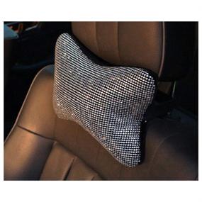 img 2 attached to 🚗✨ Siyibb Crystal Rhinestone Car Headrest Pillow: Ultimate Neck Support Cushion for Comfortable Travel