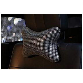 img 3 attached to 🚗✨ Siyibb Crystal Rhinestone Car Headrest Pillow: Ultimate Neck Support Cushion for Comfortable Travel