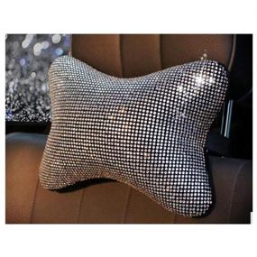 img 4 attached to 🚗✨ Siyibb Crystal Rhinestone Car Headrest Pillow: Ultimate Neck Support Cushion for Comfortable Travel