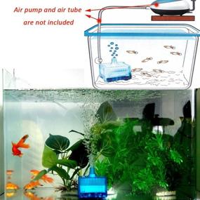 img 3 attached to 🐠 Top-Rated Corner Filter with Triple Filtration System for All Water Types - Bestgle Aquarium Mini Filter for Goldfish Bowl, Beta Fish Tank (Blue)