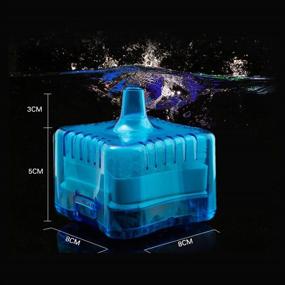 img 2 attached to 🐠 Top-Rated Corner Filter with Triple Filtration System for All Water Types - Bestgle Aquarium Mini Filter for Goldfish Bowl, Beta Fish Tank (Blue)