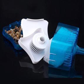 img 1 attached to 🐠 Top-Rated Corner Filter with Triple Filtration System for All Water Types - Bestgle Aquarium Mini Filter for Goldfish Bowl, Beta Fish Tank (Blue)