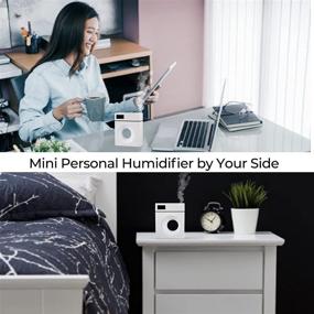 img 2 attached to Geeutie Mini USB Humidifier 500ML, Cool Mist with 2 Modes, 3 Colors 💧 Night Light, Quiet Operation, Auto-Off, Top Fill Design - Ideal for Home and Office