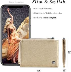 img 3 attached to Wallets Women Holder Leather Midnight