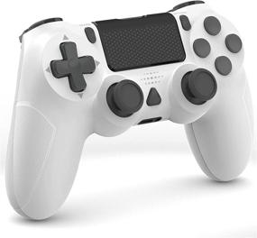 img 4 attached to 🎮 Enhanced Wireless Pro Controller: PS4/Pro/Slim Compatible Gamepad with Dual Motors, Motion Sensor, and Built-in 1000mAh Rechargeable Battery – White