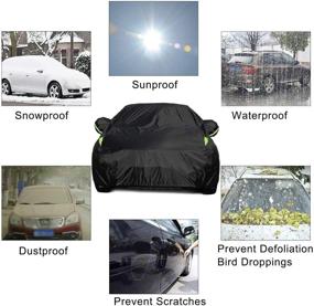 img 3 attached to 🚗 Sailnovo Waterproof Car Cover: All-Weather Protection, Universal Fit - Sedan up to 191''Lx73''Wx59''H