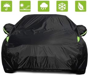 img 4 attached to 🚗 Sailnovo Waterproof Car Cover: All-Weather Protection, Universal Fit - Sedan up to 191''Lx73''Wx59''H