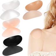 👚 enhance comfort & confidence: 4 pairs of anti-slip silicone shoulder pads for women логотип