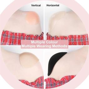 img 1 attached to 👚 Enhance Comfort & Confidence: 4 Pairs of Anti-Slip Silicone Shoulder Pads for Women