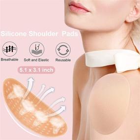 img 3 attached to 👚 Enhance Comfort & Confidence: 4 Pairs of Anti-Slip Silicone Shoulder Pads for Women