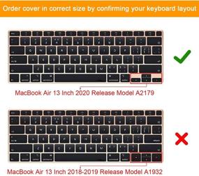 img 2 attached to JelyTech MacBook Air 13 inch Case 2020: Matte Black Hard Shell Cover with Keyboard Cover for Newest Apple 13 inch Mac Air Retina Display with Touch ID - A2179