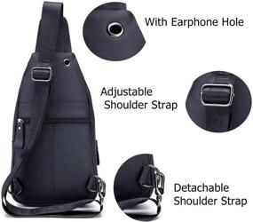 img 1 attached to BULLCAPTAIN Genuine Multi Pocket Crossbody Backpacks Backpacks