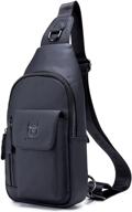 bullcaptain genuine multi pocket crossbody backpacks backpacks logo