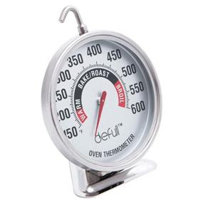 img 2 attached to Highly Visible 2.75 Inch Dial Oven Thermometer with Large Numbers for Easy Reading - Hang or Stand in Oven with Hook and Panel Base