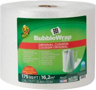 🦆 duck brand bubble wrap roll - original bubble cushioning, 12x175', perforated every 12" (286891): protective packaging for fragile items logo