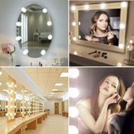 greenclick hollywood style vanity mirror lights – 8 dimmable led light bulbs for makeup dressing table, bathroom vanity, and room décor (mirror not included) logo