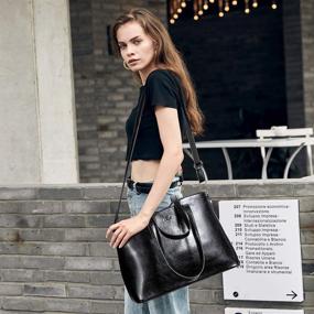 img 3 attached to 👜 Кожаные дизайнерские модные сумки: женские сумки через плечо и кошельки