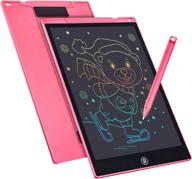 🎨 colorful lcd writing tablet drawing board 12 inch - perfect girls' toys christmas birthday gift for 3-7 year olds - erasable doodle board toddler learning toys - ideal for girls age 3+ (pink) logo