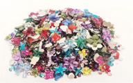 1000 pieces of acrylic flat back gemstone embellishments, 10 shapes, 4-15mm, including a free drawstring organza bag for convenient storage logo