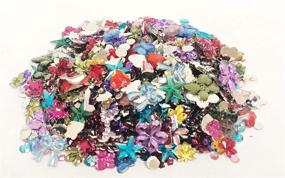 img 4 attached to 1000 Pieces of Acrylic Flat Back Gemstone Embellishments, 10 Shapes, 4-15mm, Including a Free Drawstring Organza Bag for Convenient Storage