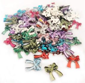 img 1 attached to 1000 Pieces of Acrylic Flat Back Gemstone Embellishments, 10 Shapes, 4-15mm, Including a Free Drawstring Organza Bag for Convenient Storage