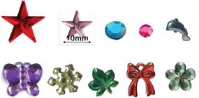 img 2 attached to 1000 Pieces of Acrylic Flat Back Gemstone Embellishments, 10 Shapes, 4-15mm, Including a Free Drawstring Organza Bag for Convenient Storage