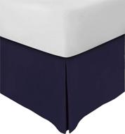 🛏 king bed skirt 16 inch drop split corner - egyptian cotton luxury, 600 thread count - navy blue 16 inch drop/fall - easy to wash, wrinkle & fade resistant - 1 pc bed skirt king 76x80 size logo