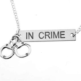 img 3 attached to 👯 Партия преступников: MJartoria гравированные ожерелья для двух лучших друзей