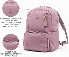 img 3 attached to 🎒 Maxlite 5 Laptop Backpack for Women in Dusty Rose Pink - One Size, by Travelpro