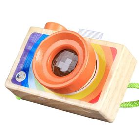img 4 attached to Wooden Camera Multi Prisms Kaleidoscope Toddlers