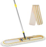 🧹 yocada 36" commercial industrial cotton mop for efficient dusting and floor cleaning in office, garage, hardwood floors, warehouse, factory, mall, and deck - includes 1 microfiber polyester & 1 microfiber mop pad - long 59" handle logo