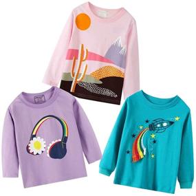 img 4 attached to Adorable Miss Bei Cartoons Unicorn T-Shirts: Trendy Girls' Clothing and Tops, Tees & Blouses