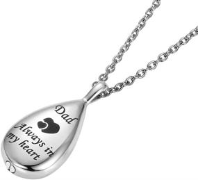 img 1 attached to 💔 GLDZ Heart Memorial Pendant Urn Necklace - Always in My Heart Urn Jewelry with Fill Kit for Ashes