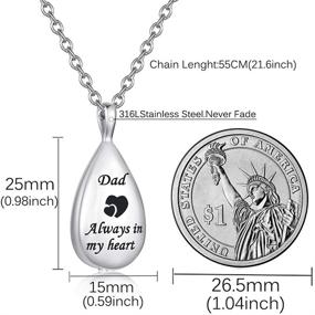 img 3 attached to 💔 GLDZ Heart Memorial Pendant Urn Necklace - Always in My Heart Urn Jewelry with Fill Kit for Ashes