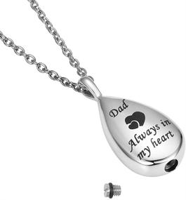 img 2 attached to 💔 GLDZ Heart Memorial Pendant Urn Necklace - Always in My Heart Urn Jewelry with Fill Kit for Ashes