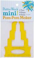 🎀 pattiewack designs mini pom maker, 5" x 3 logo