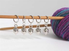 img 1 attached to Set Acorn Stitch Markers Knitting