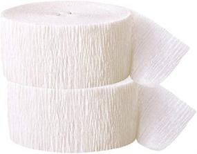 img 1 attached to 🎉 Affordable White Crepe Paper Streamer, 81 Feet (2 Piece) - Ideal Party Supplies for Parties, Baby Shower, Bridal Shower - OCD Bargain