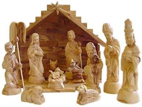 img 3 attached to Exquisite Deluxe Olive Wood Nativity Set - 🌿 Hand Carved in Bethlehem, the Holy Land by ZYTOON
