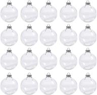 synara 10pcs clear plastic ornament balls: perfect diy 3.2 inch fillable christmas decorations with silver rope & removable cap for trees, parties & xmas decor logo